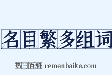 名目繁多组词是什么意思的图片